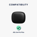 kwmobile 2-in-1 Set Case and Lanyard compatible with JBL Live Pro Plus Case - Headphones Lanyard Strap 70 cm