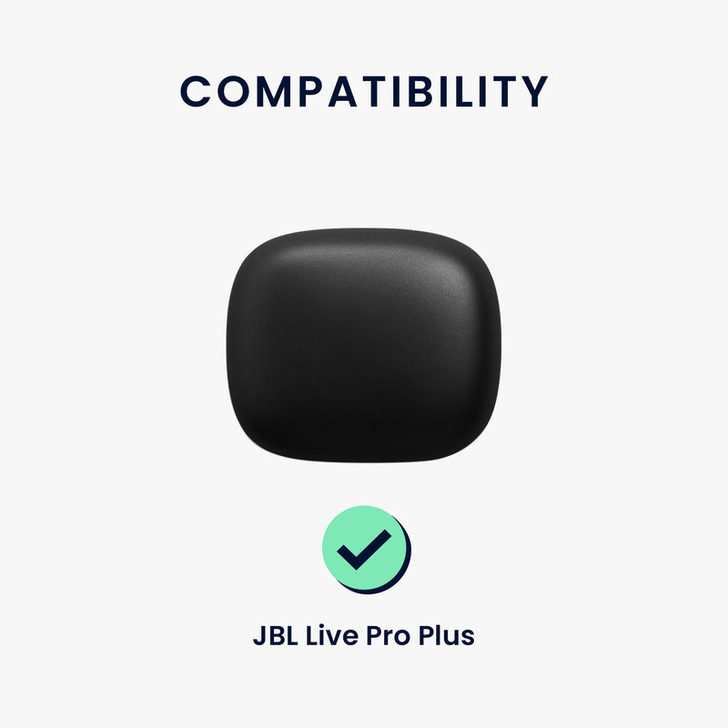 kwmobile 2-in-1 Set Case and Lanyard compatible with JBL Live Pro Plus Case - Headphones Lanyard Strap 70 cm