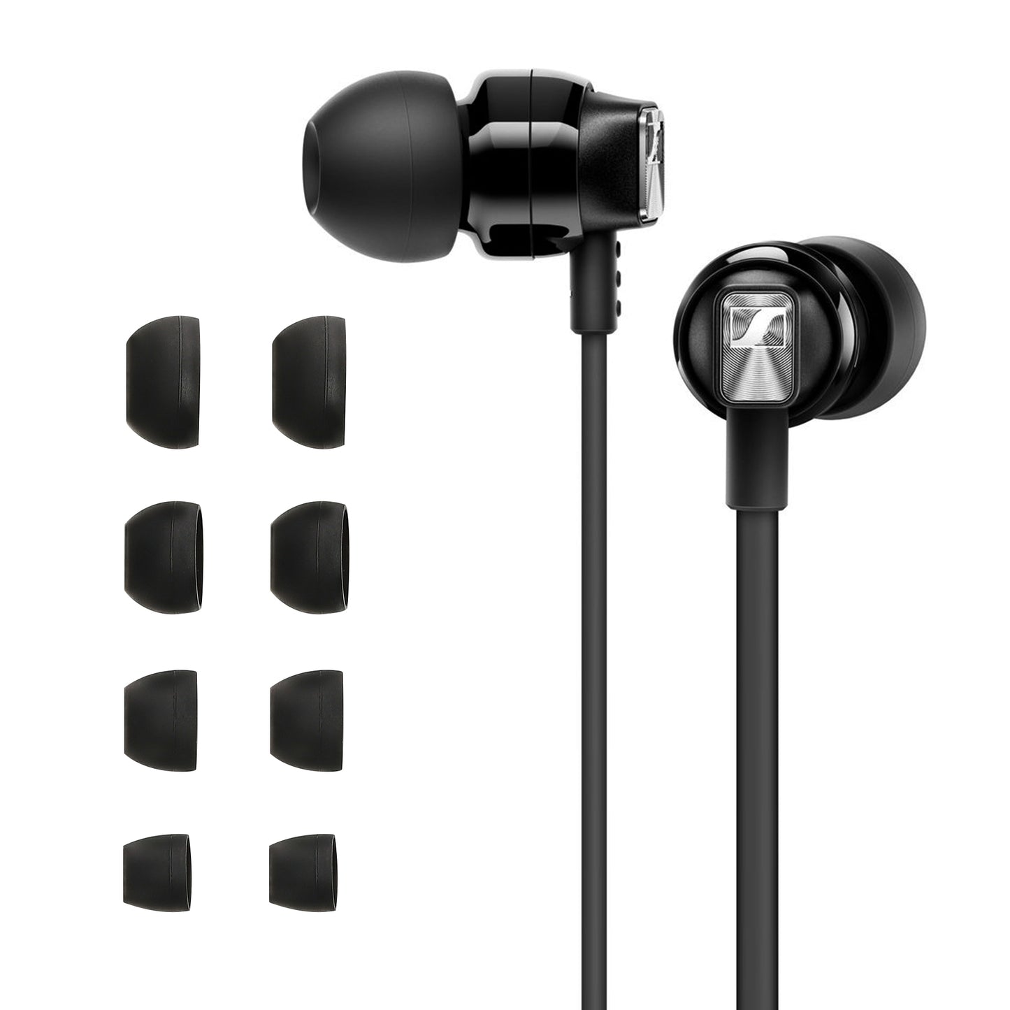 kwmobile Replacement Ear Pads compatible with Sennheiser CX 300S / CX 6.00BT / Momentum In-Ear - 4 Sizes - Replacement Earbuds In-Ear Headphones - Pads