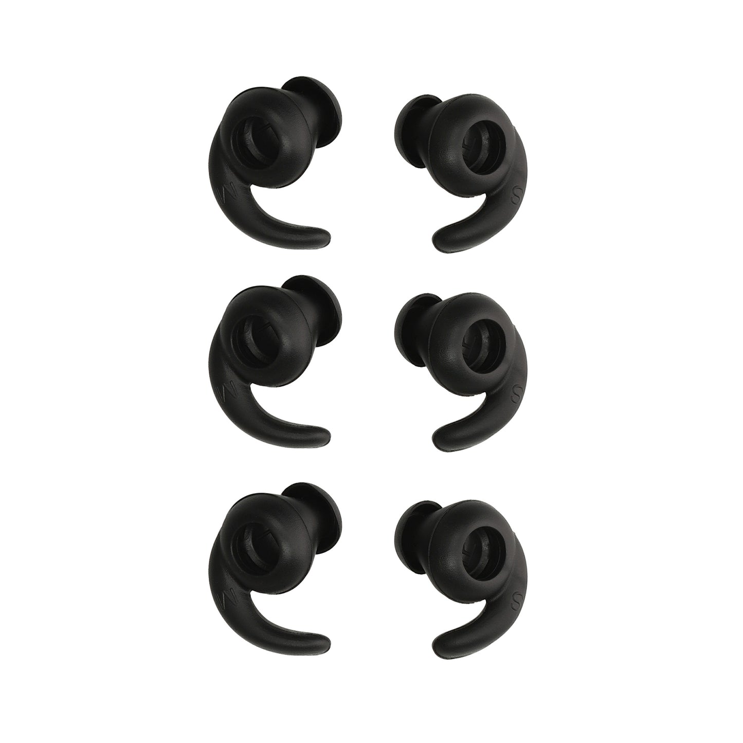 kwmobile 6 Ohrhalter kompatibel mit JBL Reflect BT - Ohrbügel Ohrhaken aus Silikon Schwarz Schwarz  