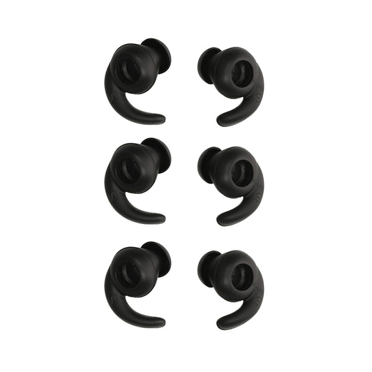 kwmobile 6 Ohrhalter kompatibel mit JBL Reflect BT - Ohrbügel Ohrhaken aus Silikon Schwarz Schwarz  