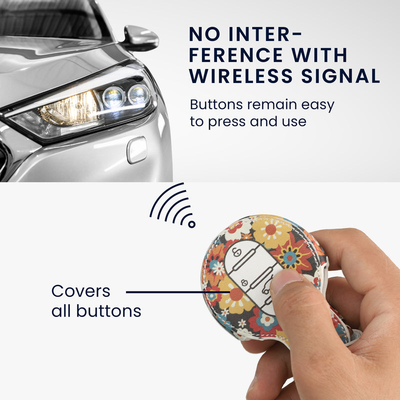 kwmobile Car Key Cover Compatible with Mini 3-Button Smart Key Car Key
