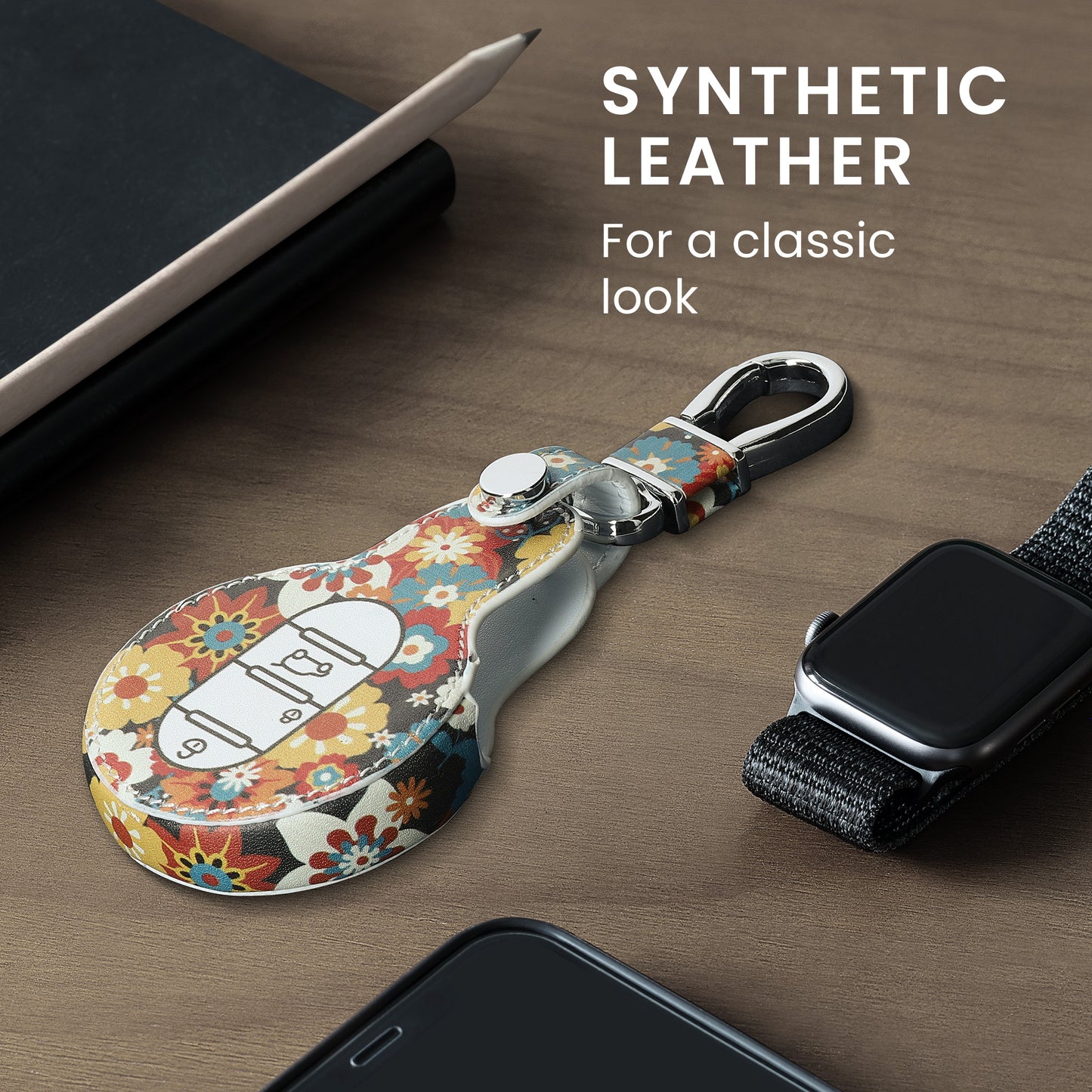 kwmobile Car Key Cover Compatible with Mini 3-Button Smart Key Car Key