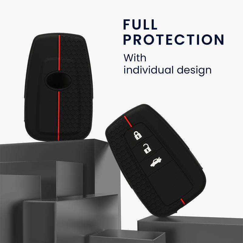kwmobile Car Key Protection Case compatible with Toyota 3 Buttons RAV4 CHR Corolla 2021 Yaris Hilux Case