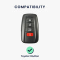 kwmobile Car Key Protection Case compatible with Toyota 3 Buttons RAV4 CHR Corolla 2021 Yaris Hilux Case
