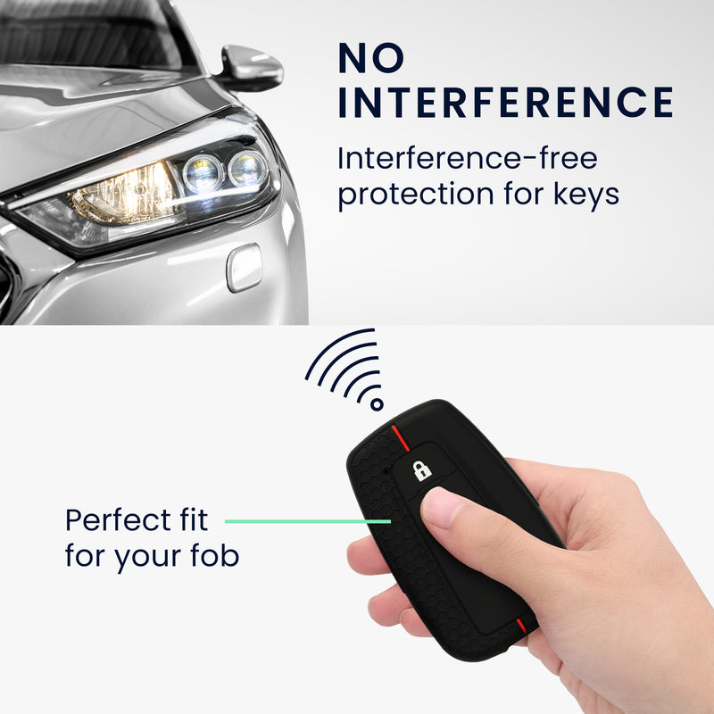 kwmobile Car Key Protection Case compatible with Toyota 2-Button Smart Key Car Key Cover