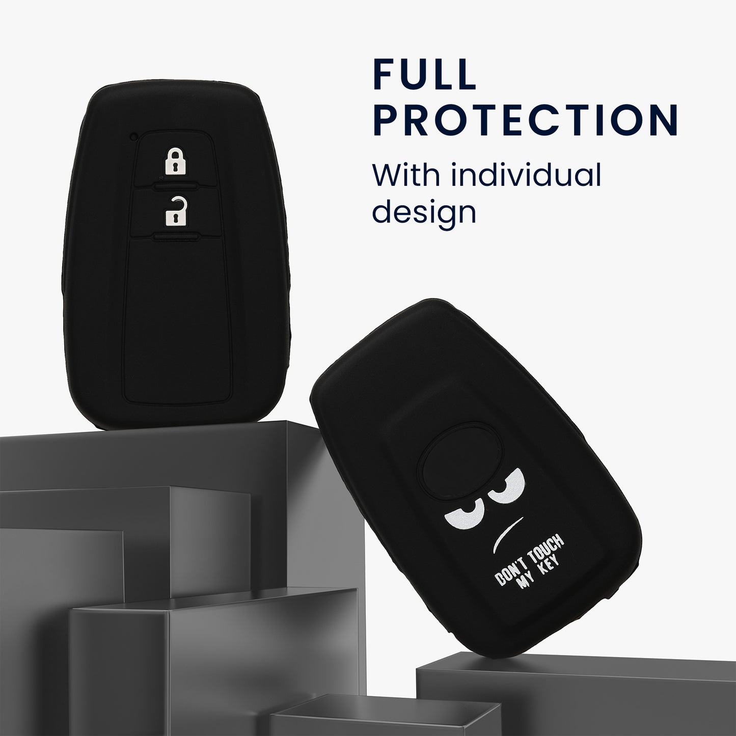 kwmobile Car Key Shell compatible with Toyota 2-Button Smart Key Car Key - Key Cover Don't touch my Key