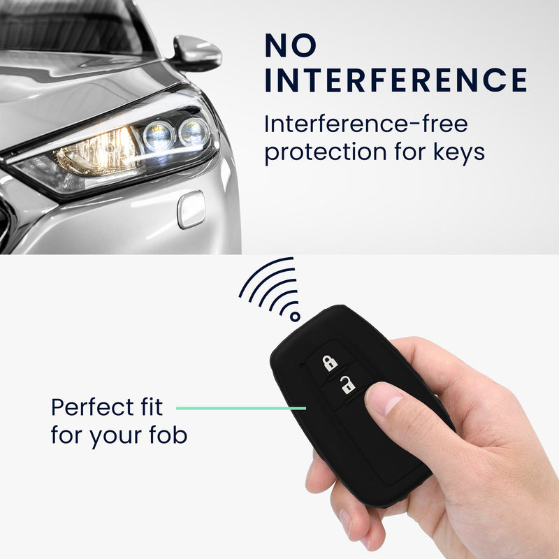 kwmobile Car Key Shell compatible with Toyota 2-Button Smart Key Car Key - Key Cover Don't touch my Key
