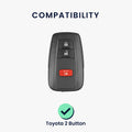 kwmobile Car Key Shell compatible with Toyota 2-Button Smart Key Car Key - Key Cover Don't touch my Key