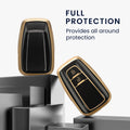 kwmobile Car Key Cover compatible with Toyota 2-Button Smart Key Car Key