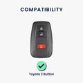 kwmobile Car Key Cover compatible with Toyota 2-Button Smart Key Car Key