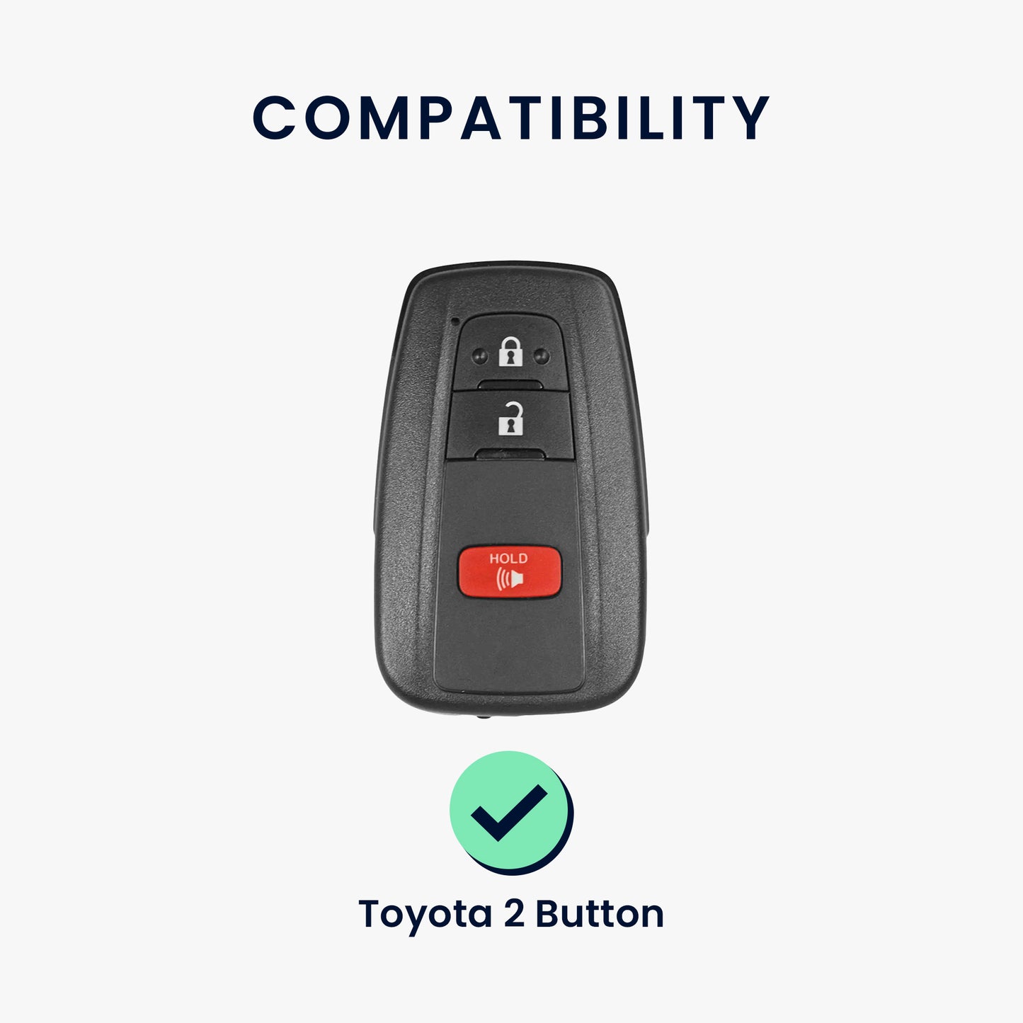 kwmobile Car Key Cover compatible with Toyota 2-Button Smart Key Car Key
