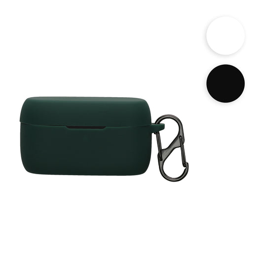 kwmobile Hülle kompatibel mit Jabra Evolve 2 Buds Kopfhörer - Silikon Schutzhülle Etui Case Cover Schoner in Dunkelgrün Dunkelgrün  