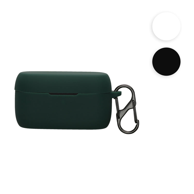 kwmobile Hülle kompatibel mit Jabra Evolve 2 Buds Kopfhörer - Silikon Schutzhülle Etui Case Cover Schoner in Dunkelgrün Dunkelgrün  