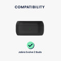 kwmobile Case compatible with Jabra Evolve 2 Buds Headphones