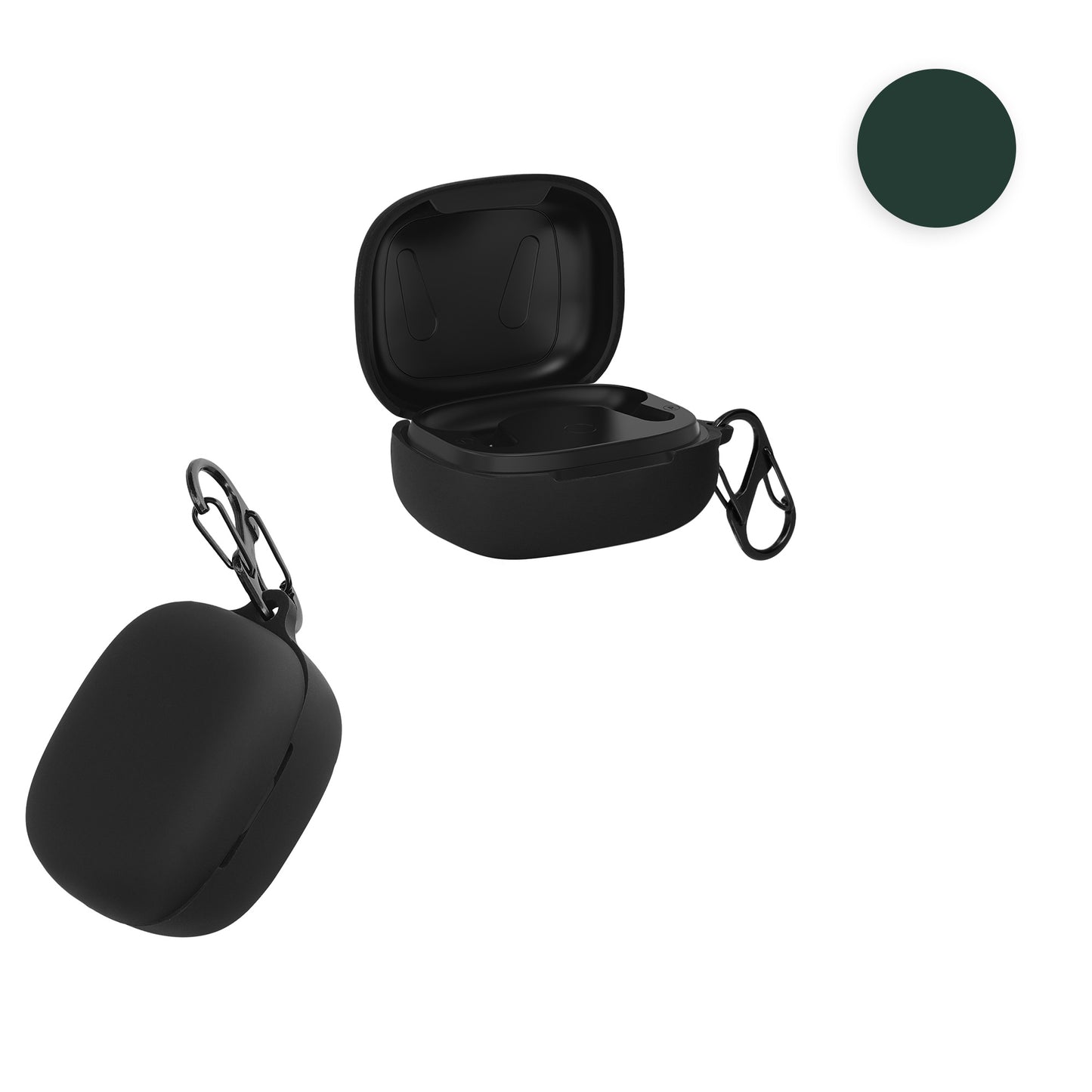 kwmobile Hülle kompatibel mit EarFun Air Pro 3 Hülle - Kopfhörer Case - TPU Silikon Cover - Schutzhülle in Schwarz Schwarz  