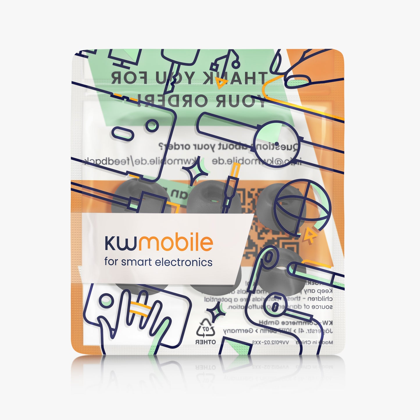 kwmobile Earpads compatible with JBL Tune 130 NC TWS