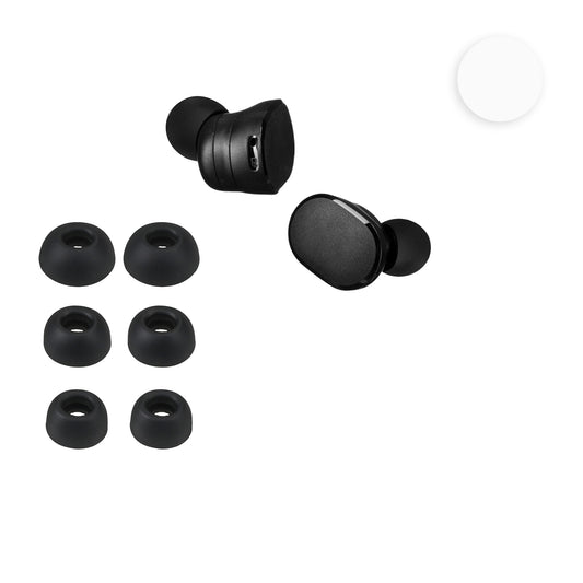 kwmobile 6x Polster kompatibel mit JBL Tune 130 NC TWS - 3 Größen - Silikon Ohrstöpsel In-Ear Kopfhörer Weiß  