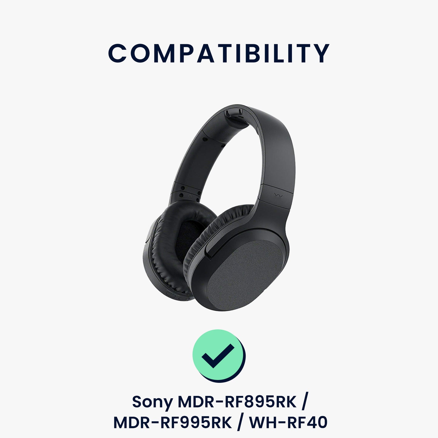 kwmobile Ear Pads for Sony MDR-RF895RK / MDR-RF995RK / WH-RF40 Earpads Replacement Ear Cushions Headphone Replacement Parts Headphone Replacement Pads for Over Ear Headphones