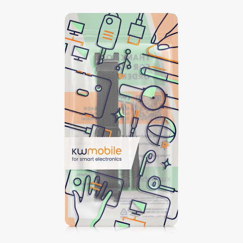 kwmobile Strap compatible with Huami Amazfit T-Rex / T-Rex Pro Fitness Tracker Sports Strap Band Inner dimensions from