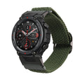 kwmobile Armband kompatibel mit Huami Amazfit T-Rex / T-Rex Pro - Nylon Fitnesstracker Sportarmband Band in Dunkelgrün - Innenmaße von Dunkelgrün  