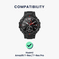 kwmobile Strap compatible with Huami Amazfit T-Rex / T-Rex Pro Fitness Tracker Sports Strap Band Inner dimensions from