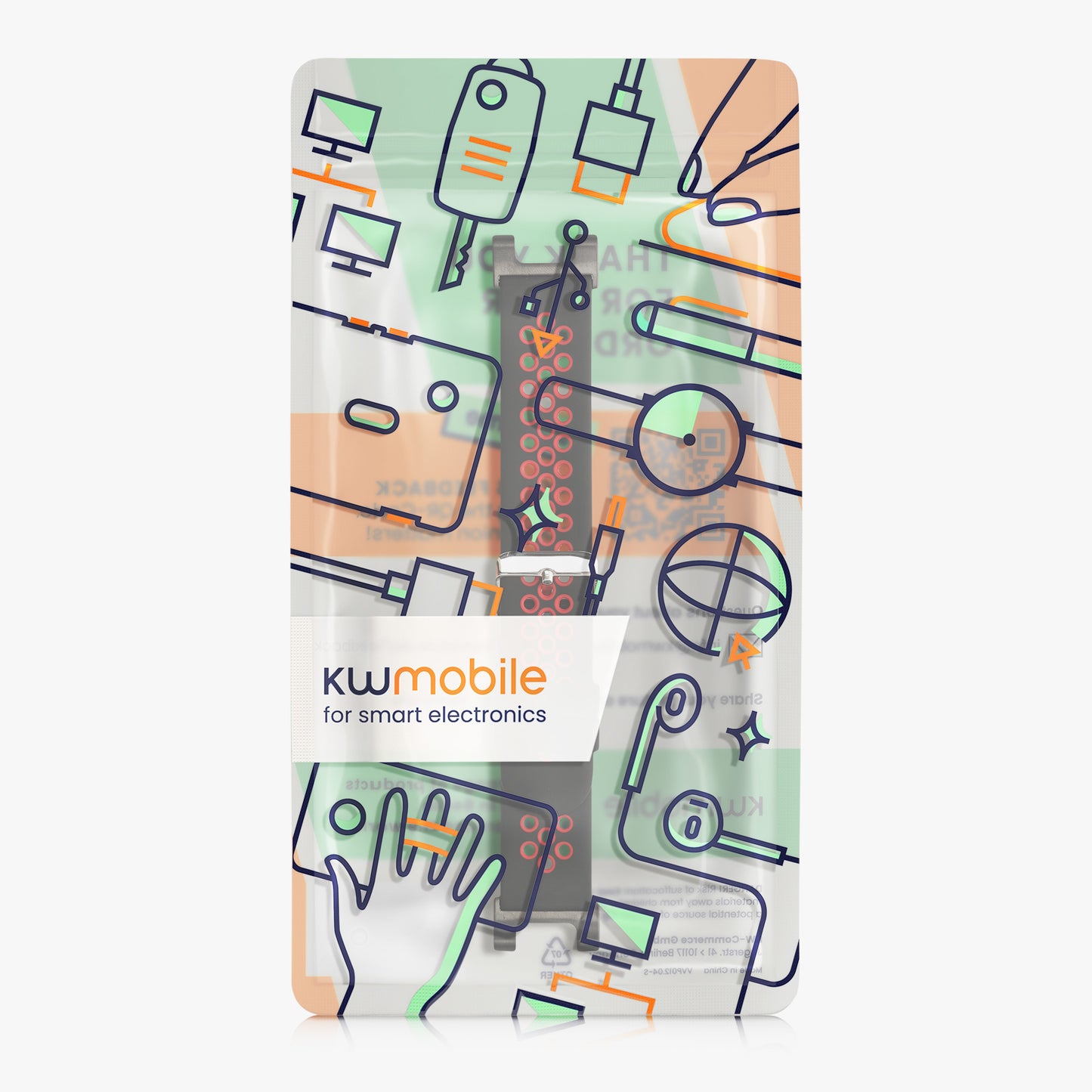 kwmobile Silicone Watch Strap for Huami Amazfit T-Rex / T-Rex Pro Band - Replacement Band for Fitness Tracker - Smartwatch Replacement Strap