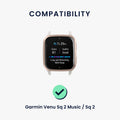 kwmobile Silicone Watch Strap for Garmin Venu Sq 2 Music / Sq 2 / Vivoactive 6 / Vivoactive 5 Bracelet Replacement Strap for Fitness Tracker Changing Strap Smartwatch