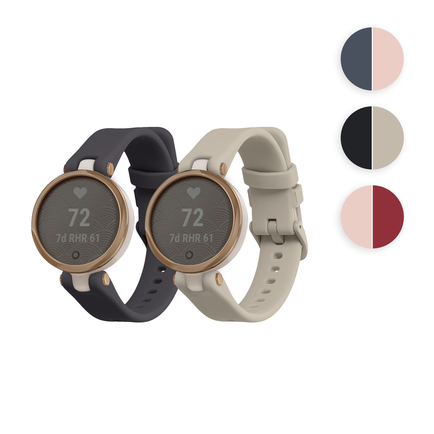 kwmobile Silikon Uhrenarmband für Garmin Lily Sport Armband - Ersatzarmband für Fitnesstracker - Wechselarmband Smartwatch - Dunkelblau Lavendel Dunkelblau  [dsg15]