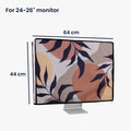 kwmobile Cover Compatible with 24-26" Monitor Protective Cover Dust Cover Hood for PC Screen Computer Screen Cover Dust Hood