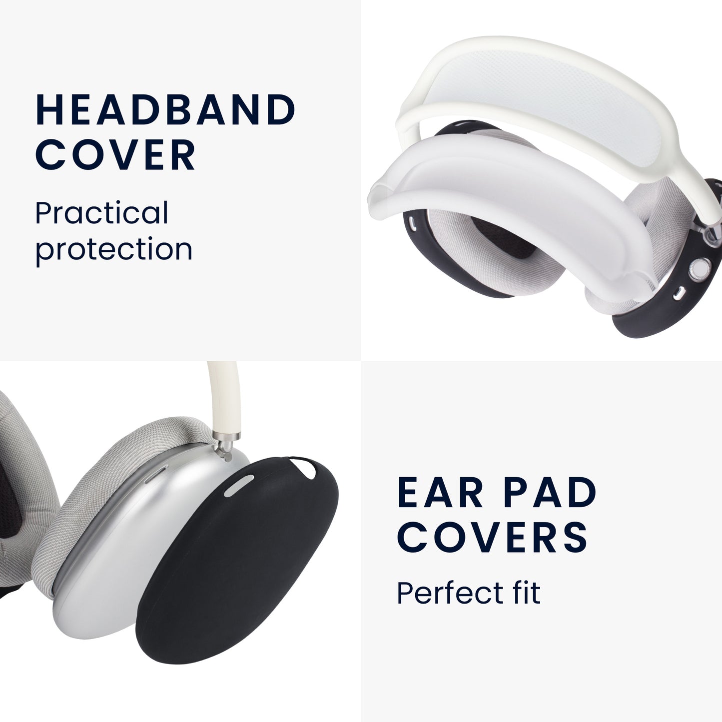kwmobile Headband Cover Earpad Set compatible with Sony WH-1000XM4 / WH-1000XM3 Headband Case Headphone Replacement Pads Protection