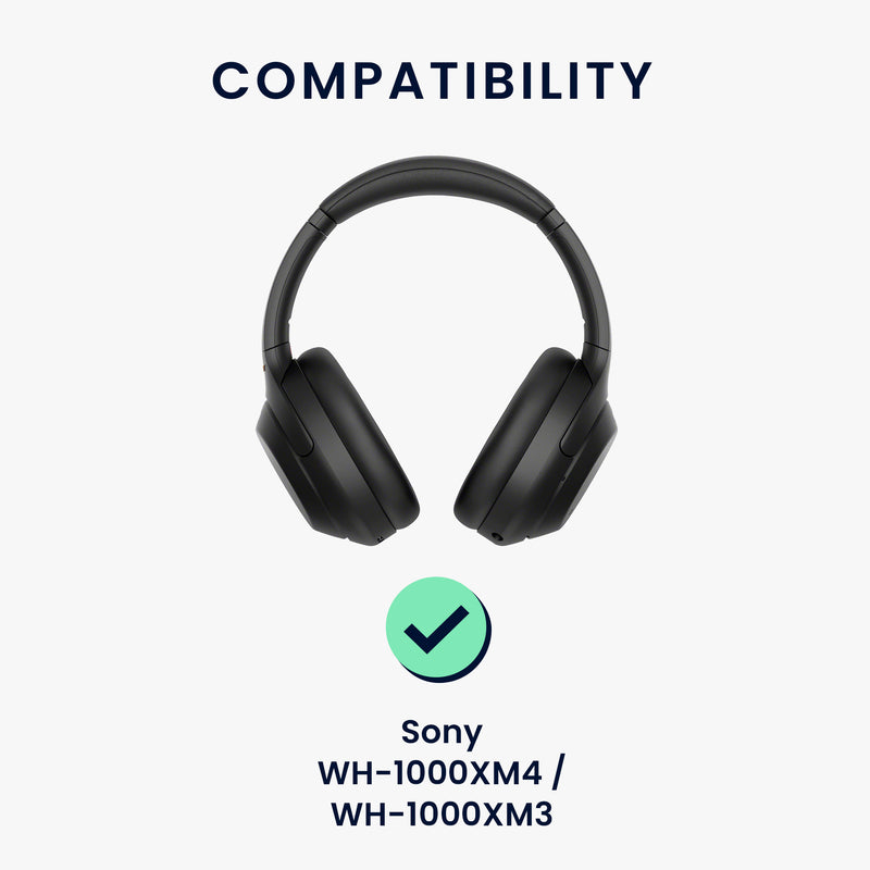 kwmobile Headband Cover Earpad Set compatible with Sony WH-1000XM4 / WH-1000XM3 Headband Case Headphone Replacement Pads Protection