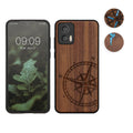 kwmobile Hülle kompatibel mit Motorola Edge 30 Neo Hülle - Holz Case - Handy Cover - TPU Handyhülle in Dunkelbraun Perlmutt-Fee Dunkelbraun  [dsg03]