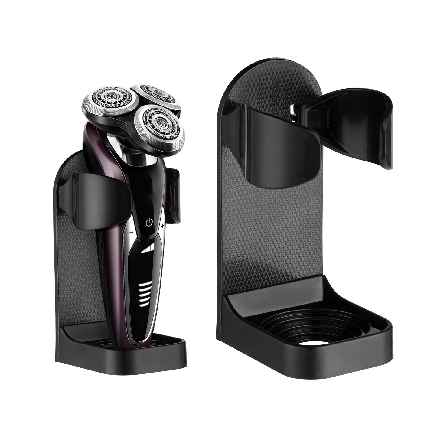kwmobile Holder for Electric Shaver made of robust ABS Bathroom Organizer for Electric Shavers Toothbrushes Toothpaste Soap Dispensers Wall Mount Storage Holder