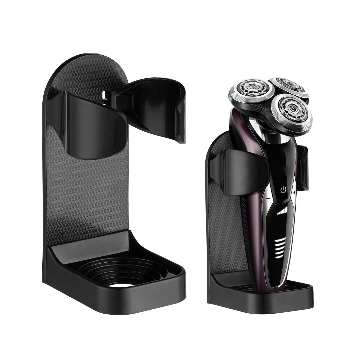 kwmobile Holder for Electric Shaver made of robust ABS Bathroom Organizer for Electric Shavers Toothbrushes Toothpaste Soap Dispensers Wall Mount Storage Holder