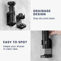 kwmobile Holder for Electric Shaver made of robust ABS Bathroom Organizer for Electric Shavers Toothbrushes Toothpaste Soap Dispensers Wall Mount Storage Holder