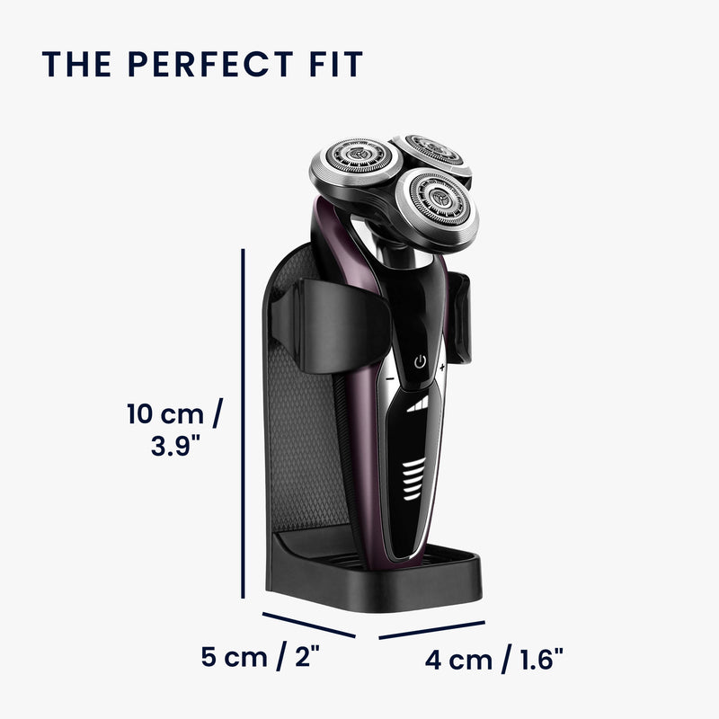 kwmobile Holder for Electric Shaver made of robust ABS Bathroom Organizer for Electric Shavers Toothbrushes Toothpaste Soap Dispensers Wall Mount Storage Holder