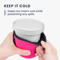 Ice Cream Cup Cover with Spoon Holder