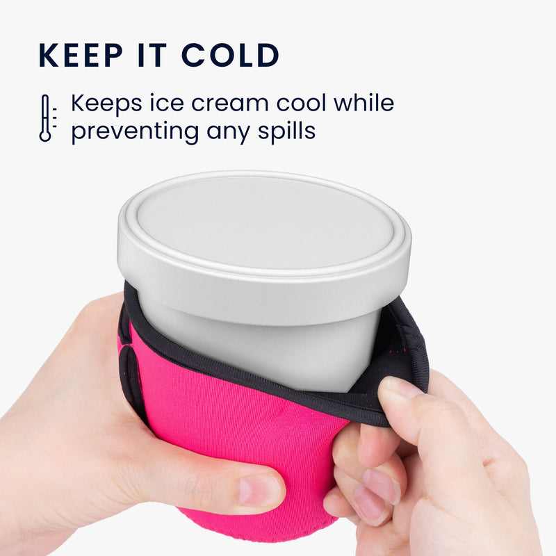 Ice Cream Cup Cover with Spoon Holder