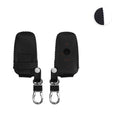 kwmobile Leder Autoschlüssel Hülle kompatibel mit BMW 3-Tasten Funk Autoschlüssel (nur Keyless Go) Schlüsselhülle - Schlüssel Tasche Dunkelblau Dunkelblau  