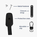 kwmobile Car Key Cover compatible with BMW 3-Button Smart Key (Keyless Go Only) Key Cover - Key Fob Case