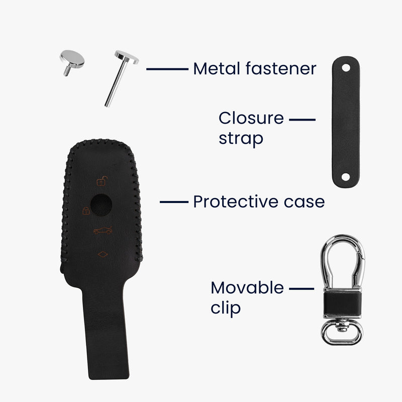 kwmobile Car Key Cover compatible with BMW 3-Button Smart Key (Keyless Go Only) Key Cover - Key Fob Case