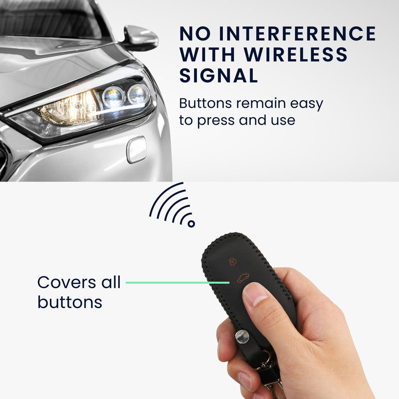 kwmobile Car Key Fob Cover Compatible with Audi 3-Button Keyless Remote Key Case Protector