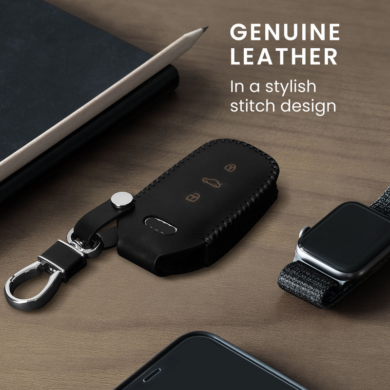 kwmobile Car Key Fob Cover Compatible with Audi 3-Button Keyless Remote Key Case Protector