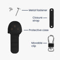 kwmobile Car Key Cover Compatible with Smart 3-Button Remote Car Key Key Case Bag