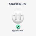 kwmobile Case Compatible with Oppo Enco Air 3 - Headphone Case - TPU Cover - Protective Case
