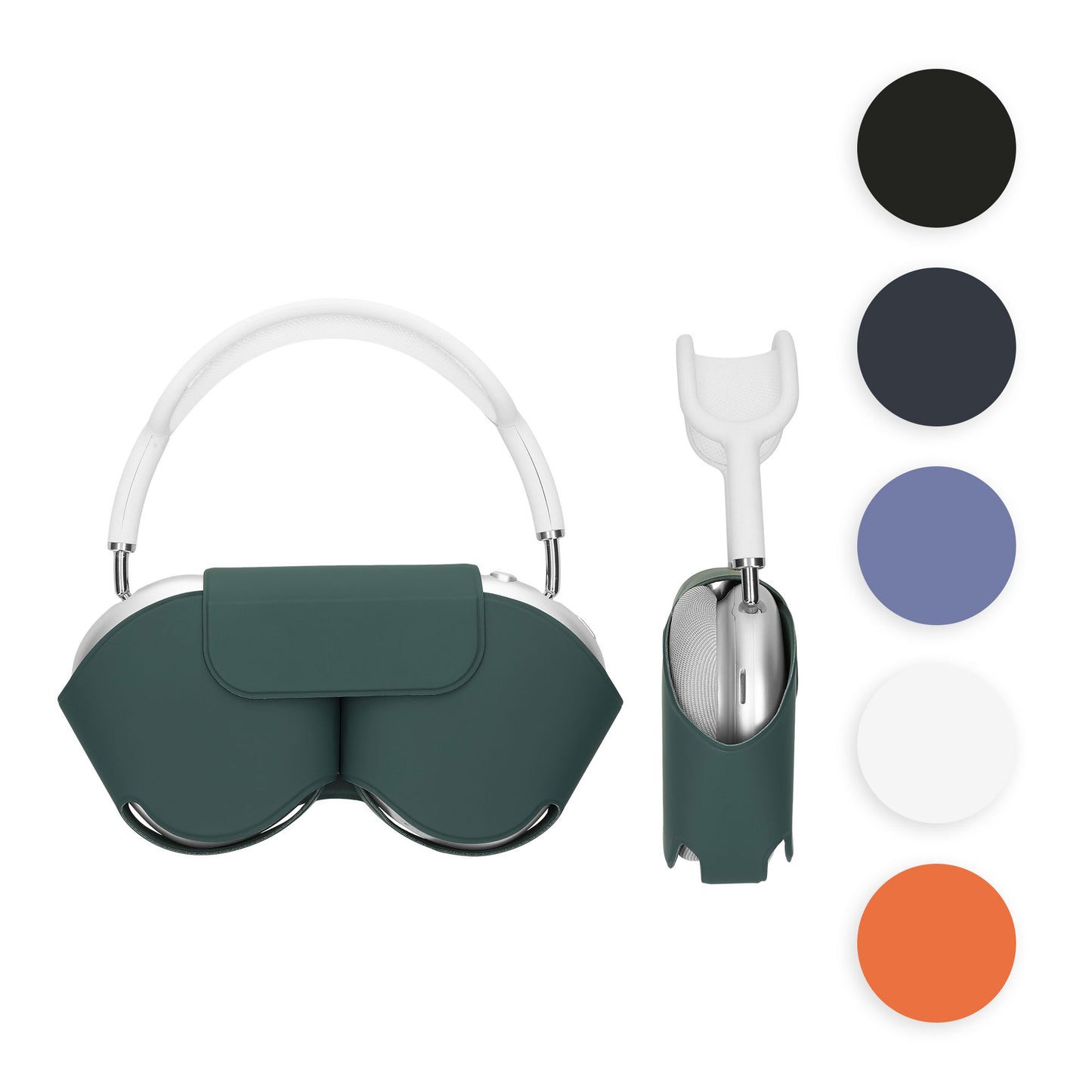 kwmobile Hülle für Apple AirPods Max Case - weiches Polyester Kopfhörer Cover - Sleep Mode kompatibel - Purple Cloud Purple Cloud  
