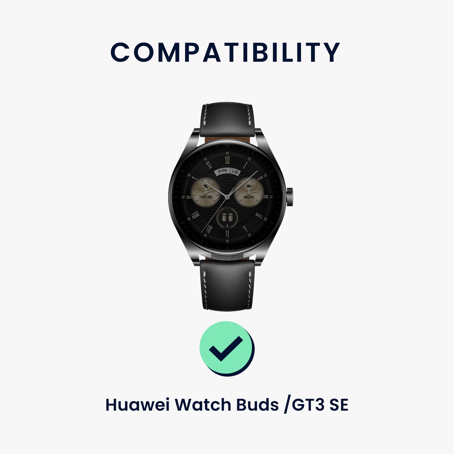 kwmobile Watch Strap for Huawei Watch Buds / GT3 SE Band Fitness Tracker Band Set Replacement Strap Smartwatch
