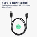 kwmobile USB C Charging Cable Compatible with Garmin Forerunner 265 / 265S / 965 / Forerunner 970 / 165 / 570 Cable Charger Smart Watch Type C Replacement Cable Fitness Tracker Charging Cable