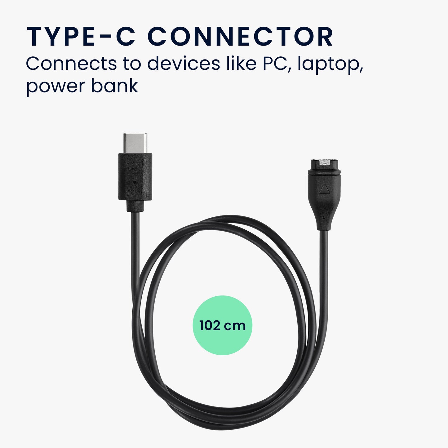 kwmobile USB C Charging Cable Compatible with Garmin Forerunner 265 / 265S / 965 / Forerunner 970 / 165 / 570 Cable Charger Smart Watch Type C Replacement Cable Fitness Tracker Charging Cable